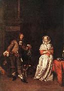 Gabriel Metsu The Hunter and a Woman oil on canvas